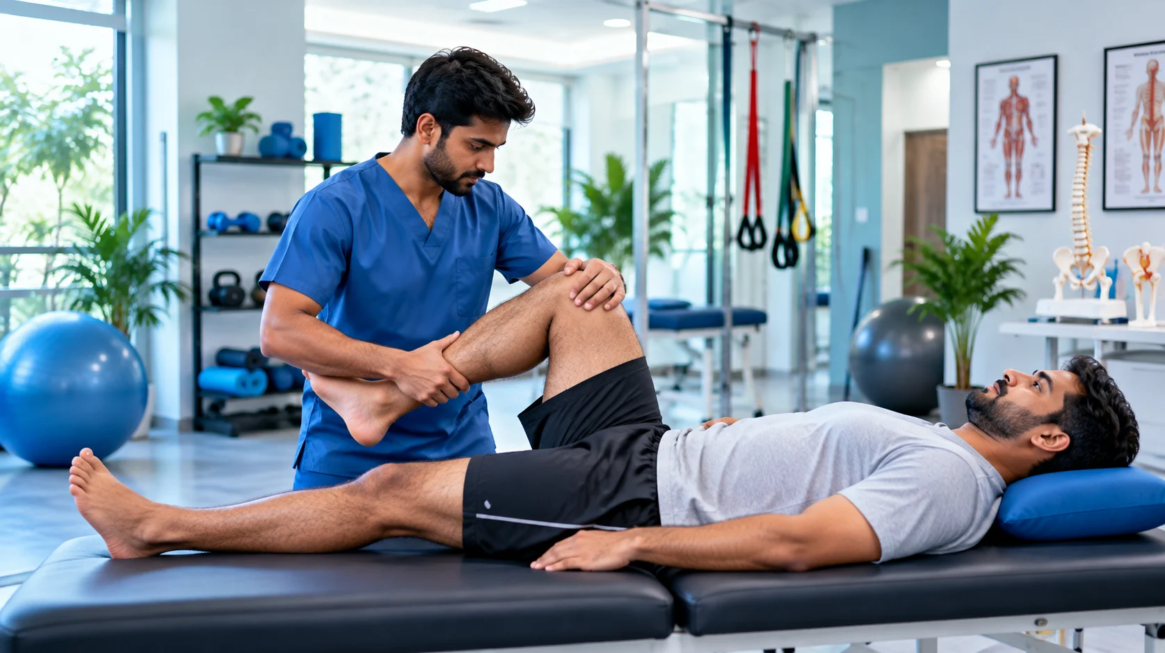Knee rehabilitation physiotherapy